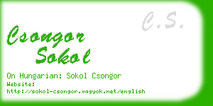 csongor sokol business card